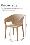 Lumina Leaf Modern Plastic Dining Chair with Armrests