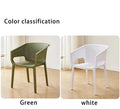 Lumina Leaf Modern Plastic Dining Chair with Armrests